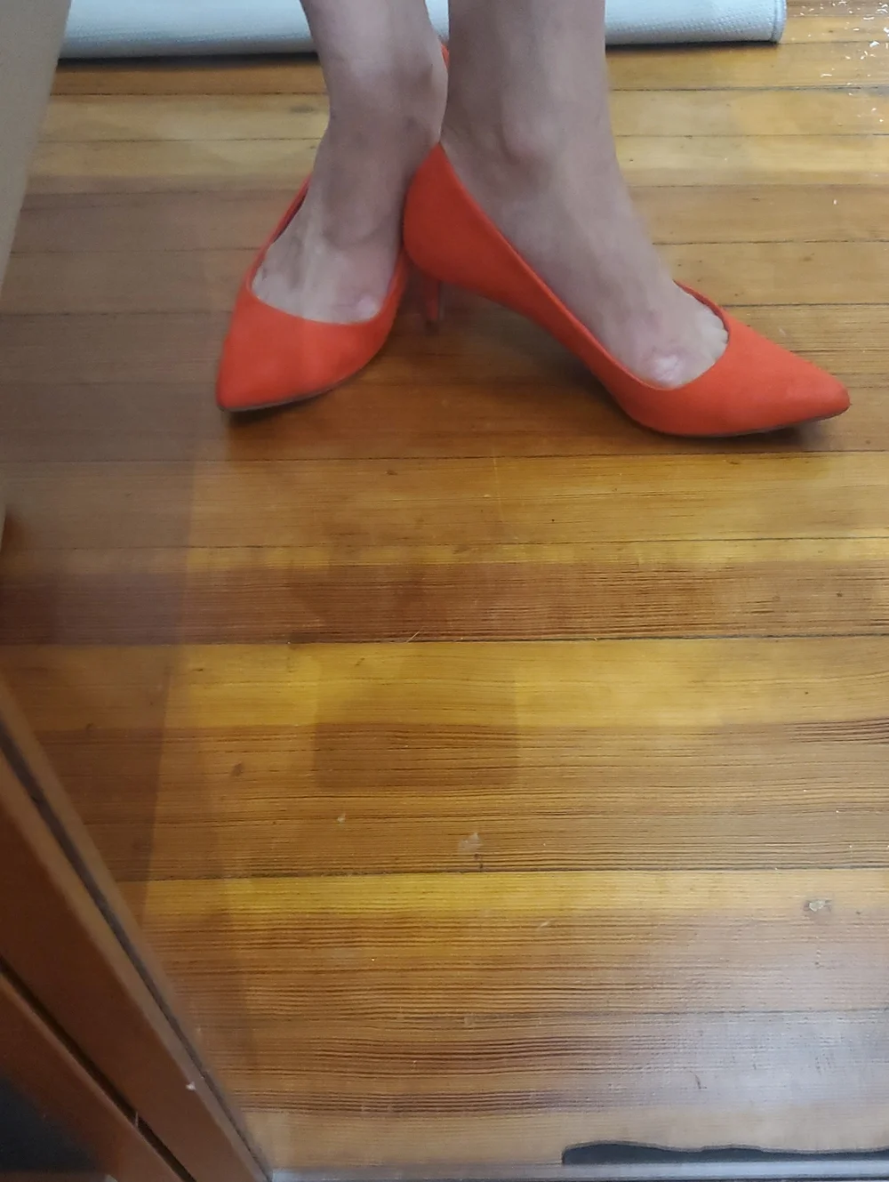 Faux Suede Kitten Heel